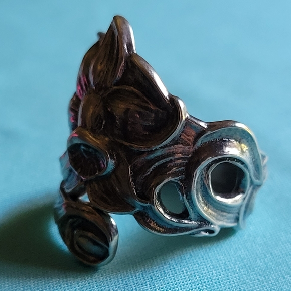 Antique Daffodil Sterling Silver Spoon Ring #11. Size 6.5 - Picture 5 of 12